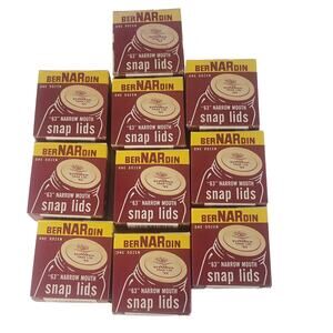 Bernardin Narrow Mouth Snap Lids , Vintage 10 Boxes, Read Condition